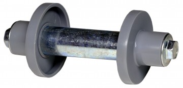 Hummer kruiwagen As 20 mm tbv kruiwagenwiel incl. doppen 13 cm