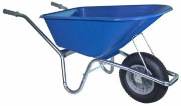 Hummer Tuin kruiwagen verzinkt frame 100 liter blauw