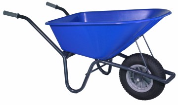 Hummer Tuin kruiwagen gecoat frame 100 liter blauw
