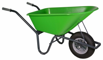 Hummer Tuin kruiwagen gecoat frame 100 liter lime groen