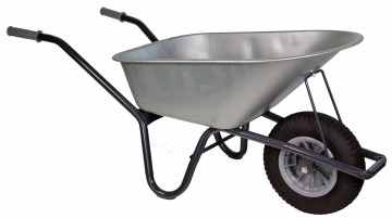 Klus kruiwagen gecoat frame 85 liter verzinkt