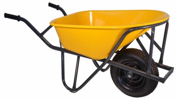 Kruiwagen geel 90 liter