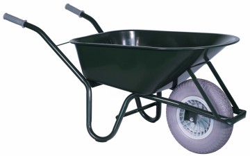 Bouw kruiwagen staal 85 liter groen anti-lek