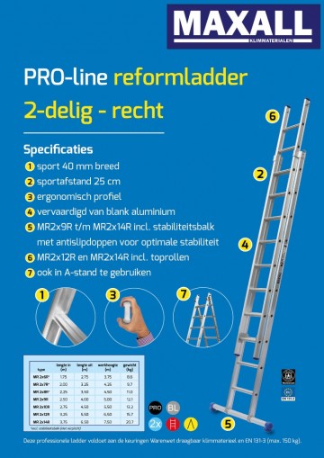 2 delige reformladder met rechte bomen 6 t m 14 sp1 7