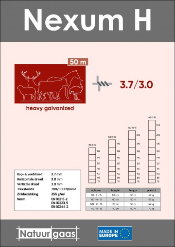 2 schapengaas zwaar nexum verzinkt 80 t m 140 cm