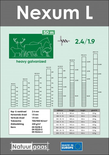 22 schapengaas licht nexum verzinkt 80 t m 120 cm