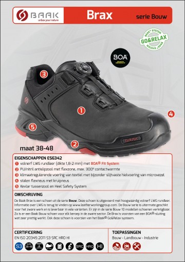 3 baak brax s3 zwart met boa sluiting 38 t m 48