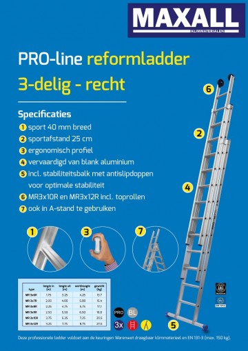 3 delige reformladder met rechte bomen 6 t m 12 sp1 7