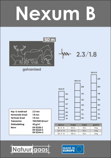 8 schapengaas basic nexum verzinkt 80 t m 120 cm