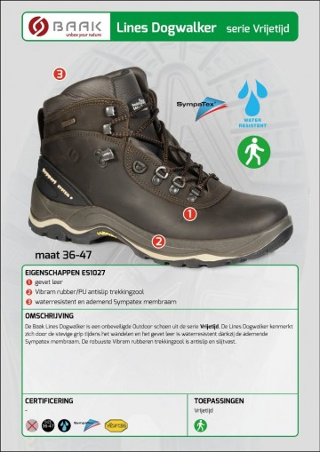 Baak lines dogwalker bruin 36 t m 471