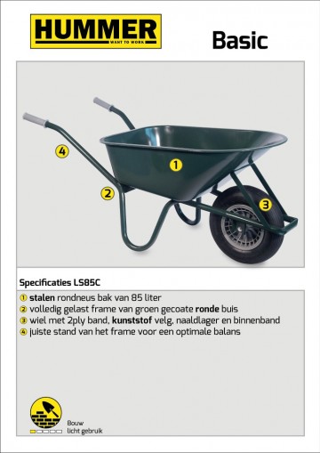 Bouwkruiwagen basic 85 l1 2