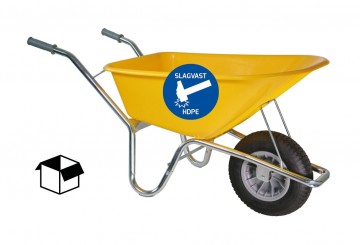 Bouwkruiwagen basic pe 100 l geel doosverpakking1