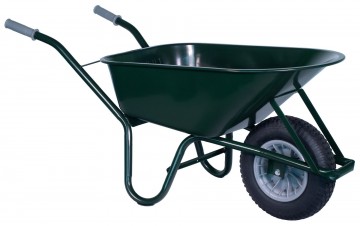 Bouwkruiwagen staal 85 l groen1
