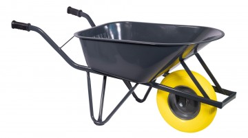 Bouwkruiwagen staal 85 l ovale buis met softwiel1