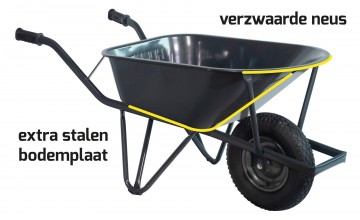 Bouwkruiwagen staal 85 l ovale buis verzwaard1 0