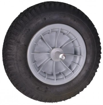 Kruiwagenwiel 400x8 4ply PVC kogellager 20 cm as