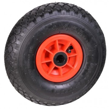 Steekwagenwiel 300x4 2ply PVC rollager 20 mm