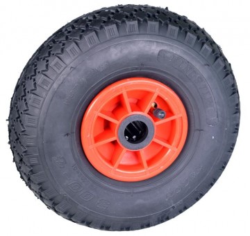 Steekwagenwiel 300x4 2ply PVC rollager 25 mm