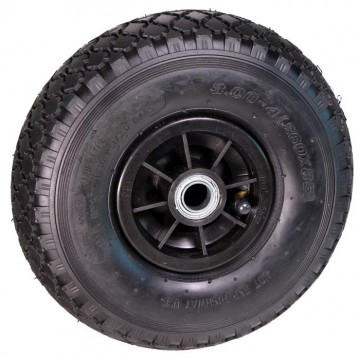 Steekwagenwiel 300x4 4ply PVC kogellager 20 mm