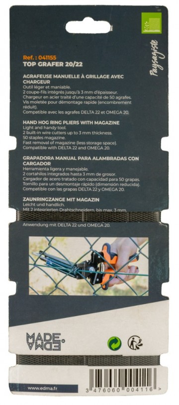 Edma top grafer ringtang met magazijn 20 22 mm back