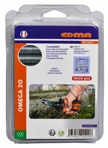 Edma ringkrammen Omega 20 mm gegalvaniseerd 1000 stuks