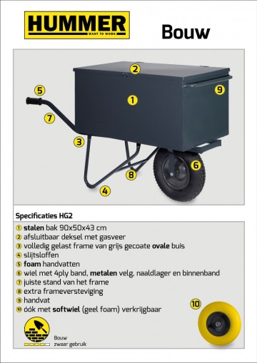 Gereedschapkruiwagen met 1 softwiel1 1