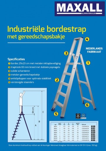 Industriele bordestrap 3 t m 12 treden geanodiseer1 8