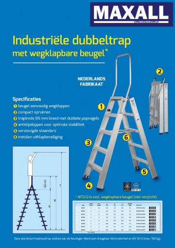 Industriele dubbeltrap 2 t m 12 treden geanodiseer1 7