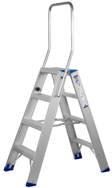 Industriele dubbeltrap 2 t m 12 treden geanodiseer1