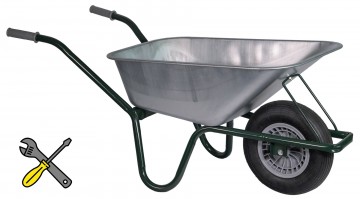 Klus tuinkruiwagen basic gecoat frame 85 l verzink1 2