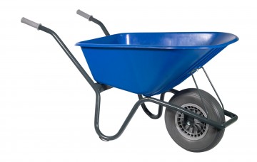 Klus tuinkruiwagen gecoat frame 100 l blauw met so1