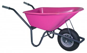 Klus tuinkruiwagen gecoat frame 100 l fuchsia1