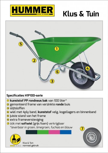 Klus tuinkruiwagen verzinkt frame 100 l fuchsia me1 2