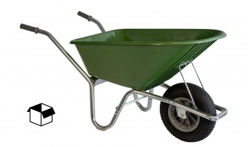 Klus tuinkruiwagen verzinkt frame 100 l grasgroen1 2
