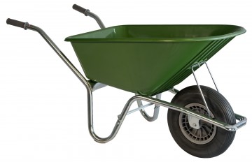 Klus tuinkruiwagen verzinkt frame 100 l grasgroen1