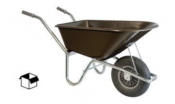 Klus tuinkruiwagen verzinkt frame 100 l kastanjebr1 8