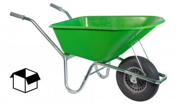 Klus tuinkruiwagen verzinkt frame 100 l limegroen3