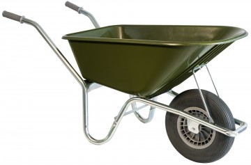 Klus tuinkruiwagen verzinkt frame 100 l olijfgroen1 1