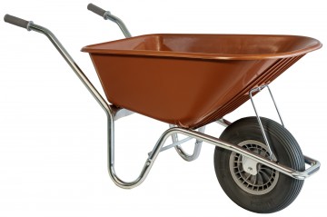 Klus tuinkruiwagen verzinkt frame 100 l terrarood1 2