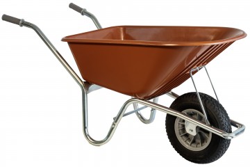 Klus tuinkruiwagen verzinkt frame 100 l terrarood1
