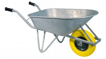 Kruiwagen gegalvaniseerd 120 l met softwiel