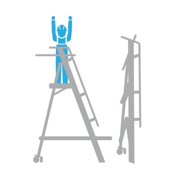 Mobiele magazijntrap easy 4 t m 12 treden1 3