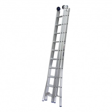 Maxall Opsteek ladder 3x14 uitgebogen + toprollen optioneel geadoniseerd ingeschoven