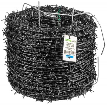 Puntdraad natuurplast zwart 200 m1