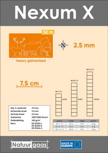 Schapengaas x knoop nexum verzinkt 75 cm 60 t m 121 7