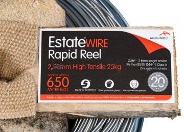 Spandraad crapal2 verzinkt high tensile op haspel1 2