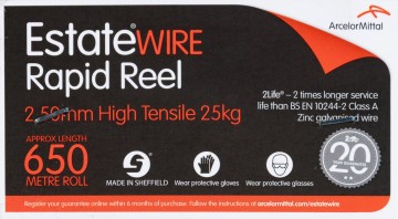 Spandraad crapal2 verzinkt high tensile op haspel1 3