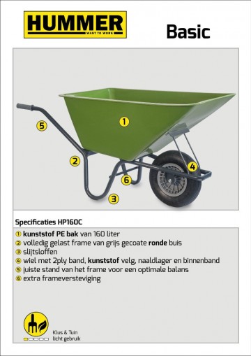 Stalkruiwagen basic premium gecoat frame 160 l gro1 1