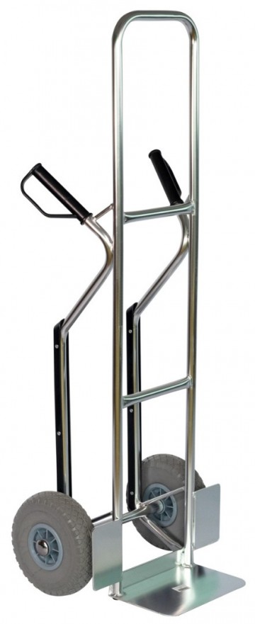 Steek krattenwagen aluminium met softwielen