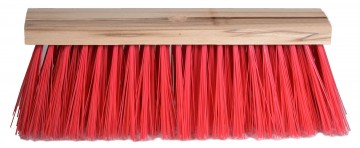 Straatbezem met rode kunstvezels 29 t m 40 cm1